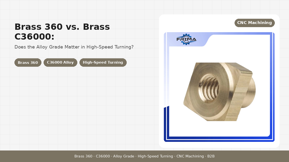 Brass 360 vs. Brass C36000: Does the Alloy Grade Matter in High-Speed Turning?