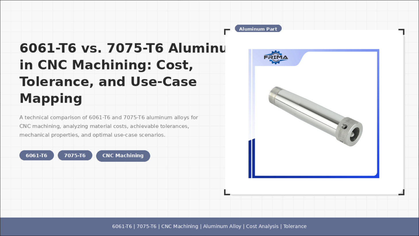 Aluminium 6061-T6 vs. 7075-T6 en usinage CNC : coût, tolérance et cartographie des cas d’utilisation