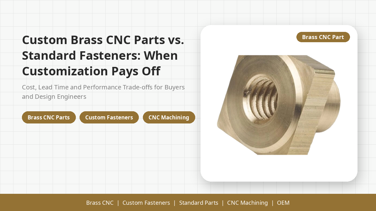 Kundenspezifische CNC-Messingteile vs. Standardbefestigungselemente: Wann sich die Individualisierung lohnt