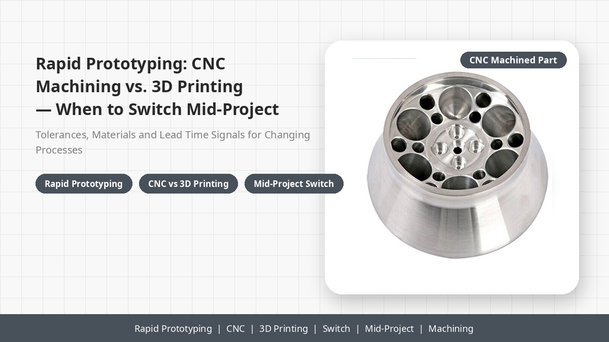 Prototypage rapide : usinage CNC ou impression 3D ? Quand changer en cours de projet ?