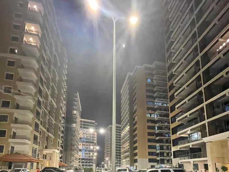 80pcs 9M 150W LED Street Light In Iraq