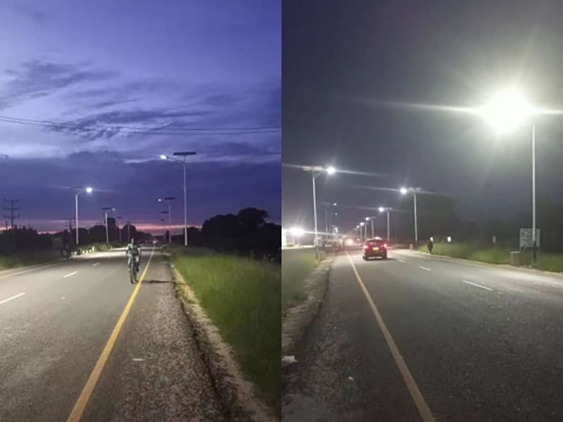 272pcs 8M 80W Solar Street Light in Tanzania