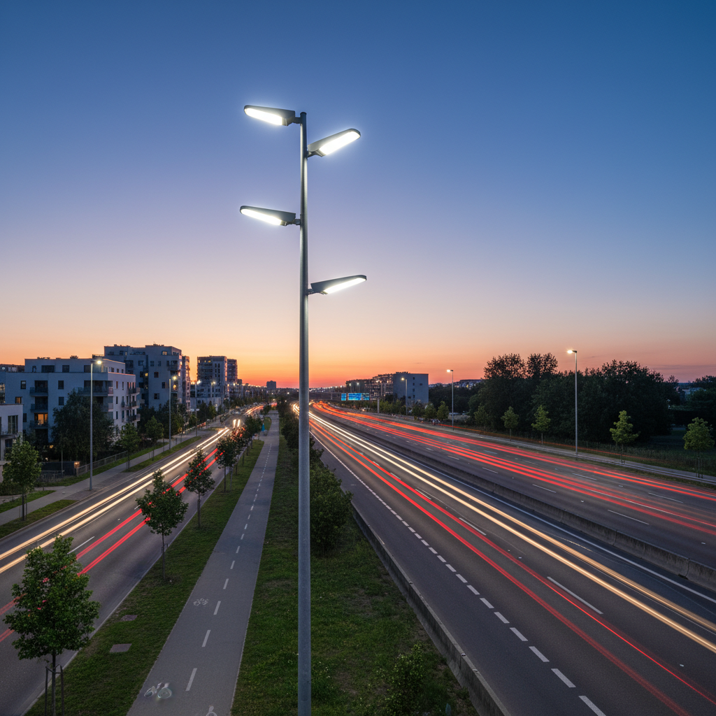 10m Pole Led Street Light For Urban Roads And Highways