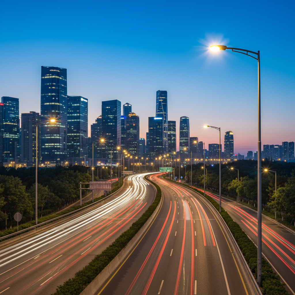 Pole Lights For Urban Roads And Highways
