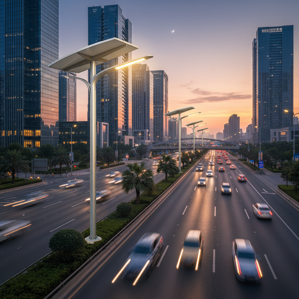 Solar Pole Light For Urban Roads And Highways