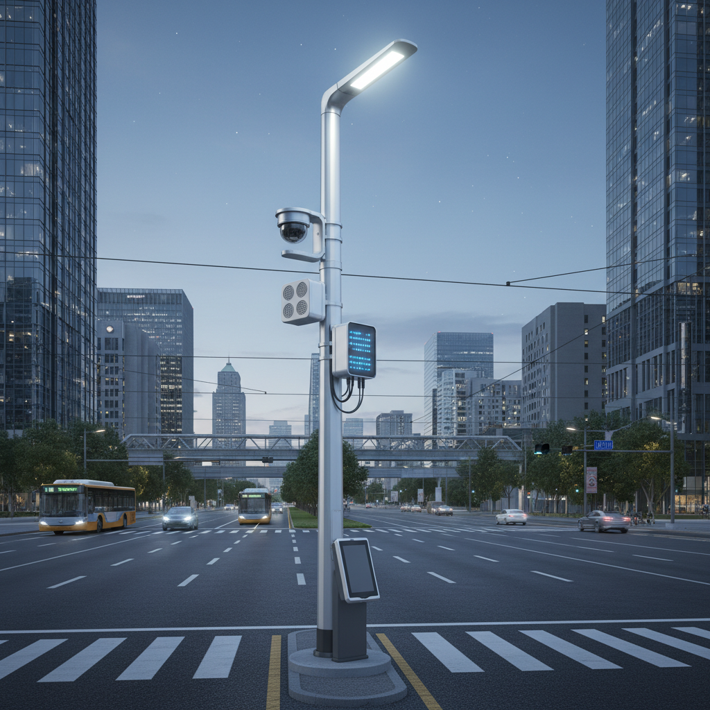 Led Street Light Pole For Smart City Infrastructure