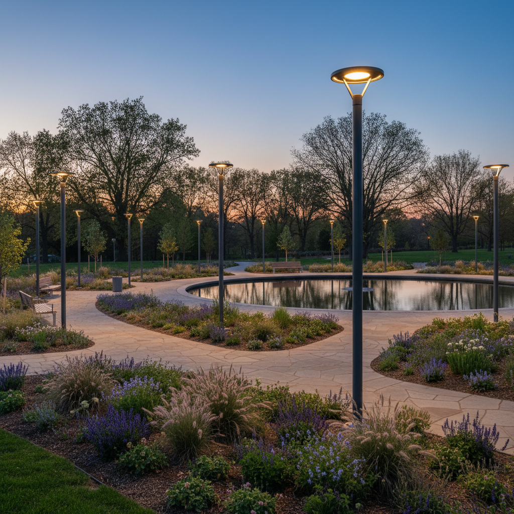 Light Poles For Outside For Public Parks And Gardens