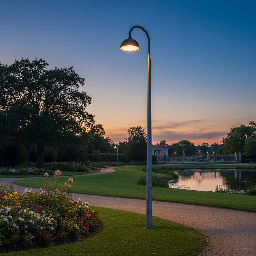 Street Light Pole Galvanized For Public Parks And Gardens