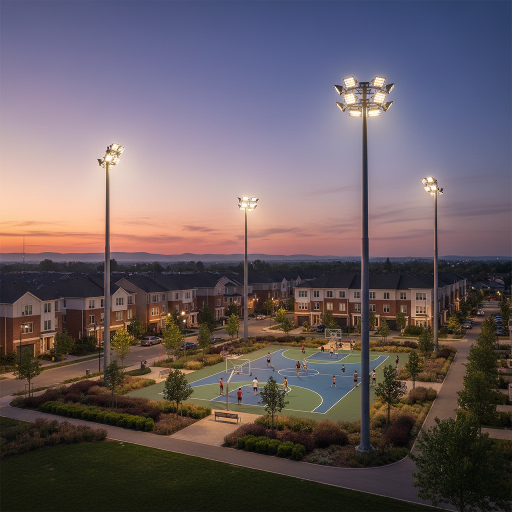 Stadium Light Poles For Residential Communities