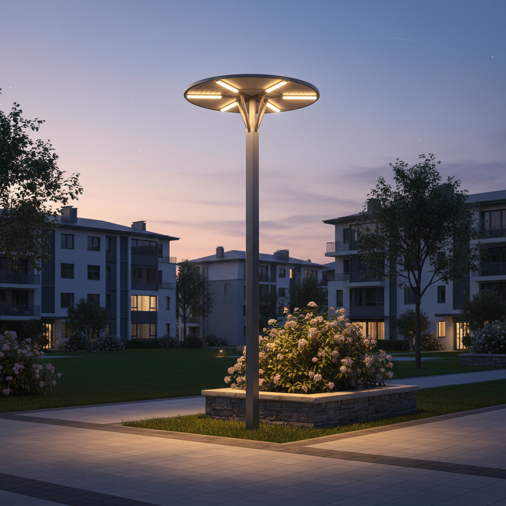 Solar Light Pole Outdoor For Residential Communities