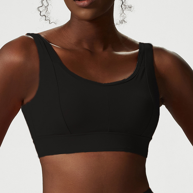 Customized manufacturers Large size one-piece fixed cups Yoga Bra