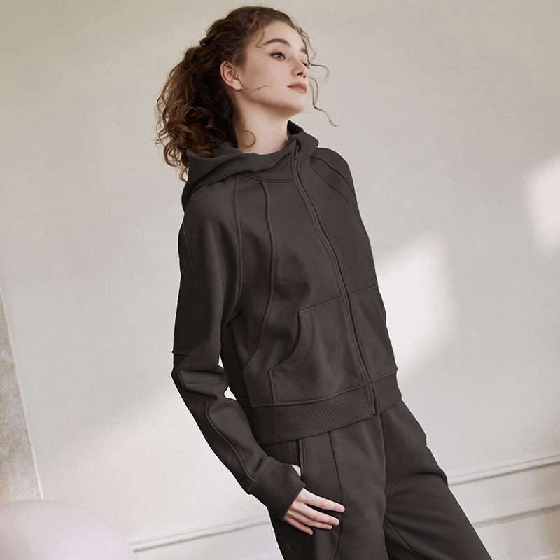 Customized Manufacturer Casual Sport with Pocket Zip Hoodie