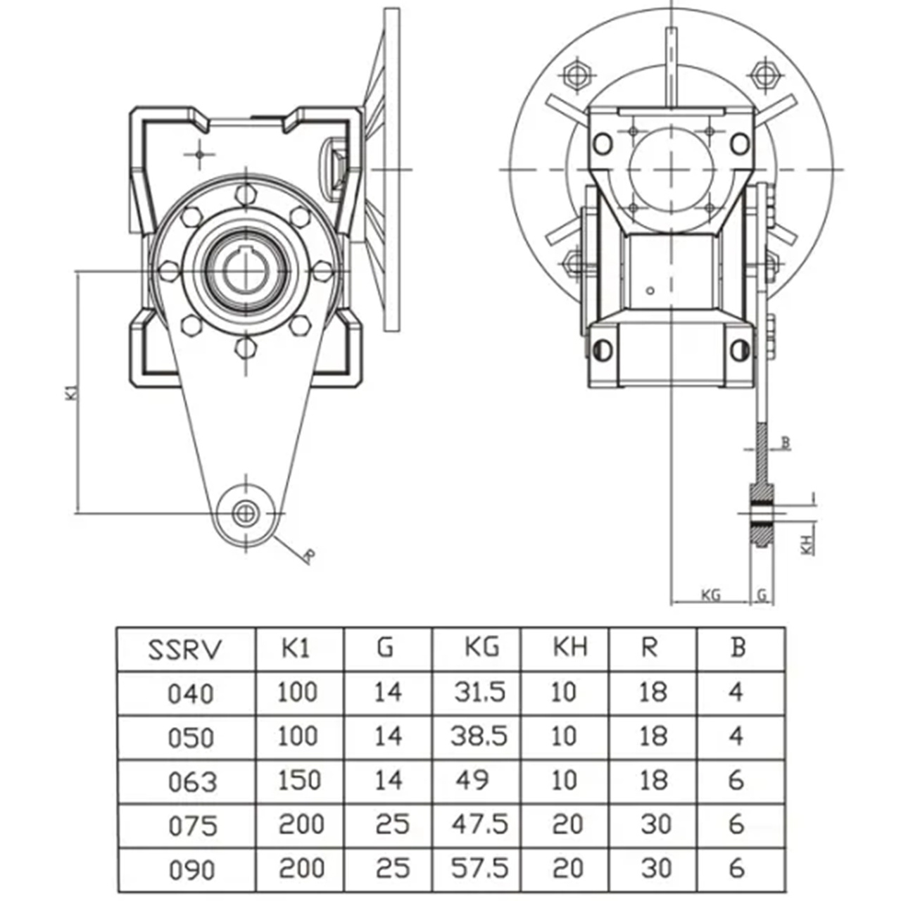 SSRV Series Stainless Steel Worm Gearbox Reducer (4)