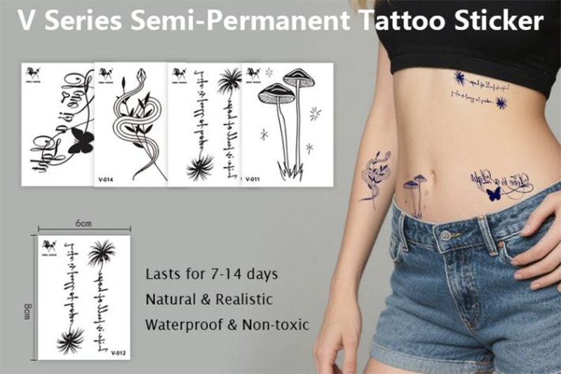 Custom Semi-Permanent Tattoo Stickers--Trusted OEM Factory with CPSR & TRA Certifications
