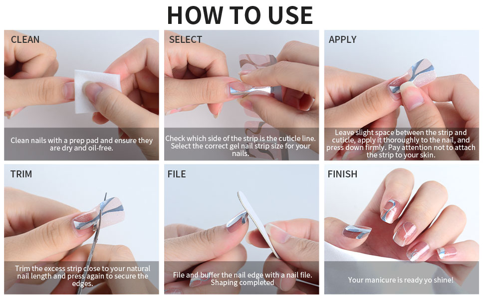 Nail polish sticker--how to use (2)