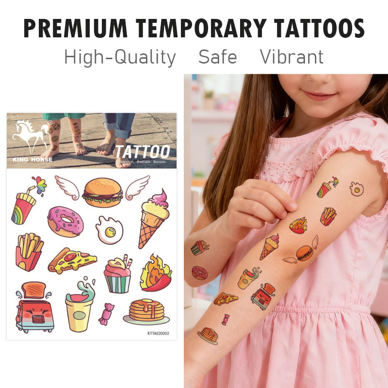 B2B Wholesale Kids Food-Themed Temporary Tattoos,Safe & Fun