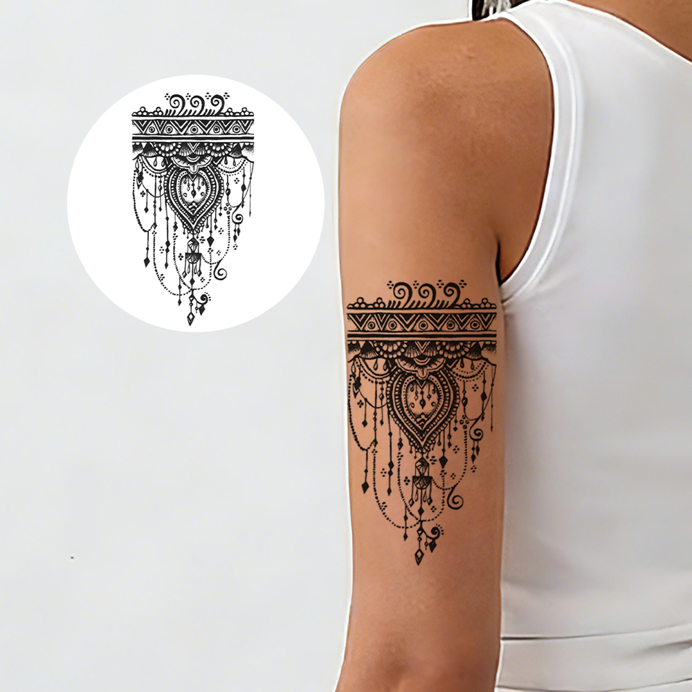Wholesale Semi-Permanent Tattoo Sticker Bohemian Lace Design