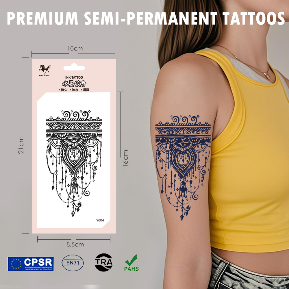 Wholesale Semi-Permanent Tattoo Sticker Bohemian Lace Design