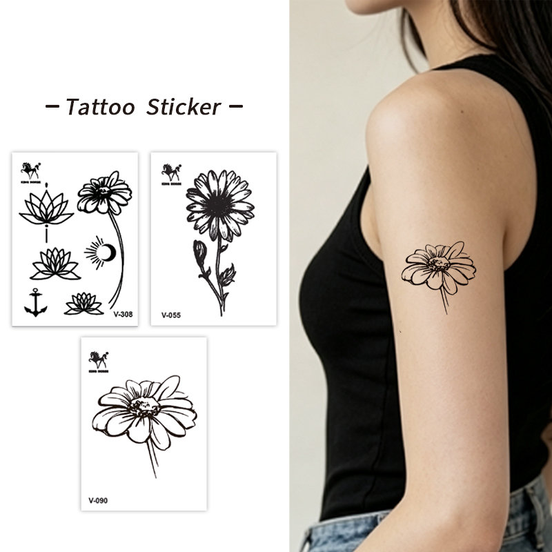 B2B Daisy & Lotus Floral Line Art Collection