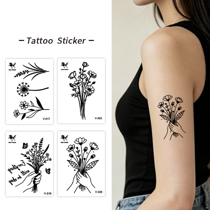 Hand Holding Bouquet Healing Floral Line Collection Supplier