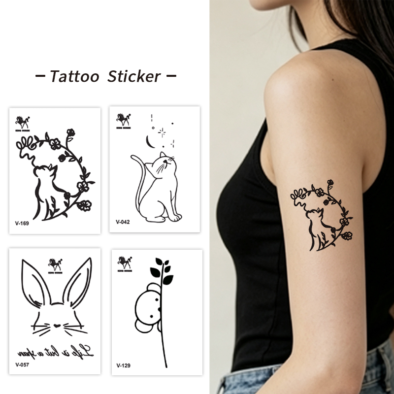 Custom Cat Rabbit Bear Cute Animal Minimal Doodle Collection