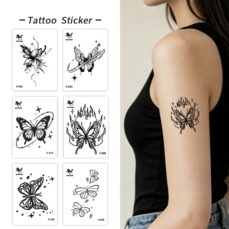 Wholesale Fire Butterfly & Star Art Tattoo Collection