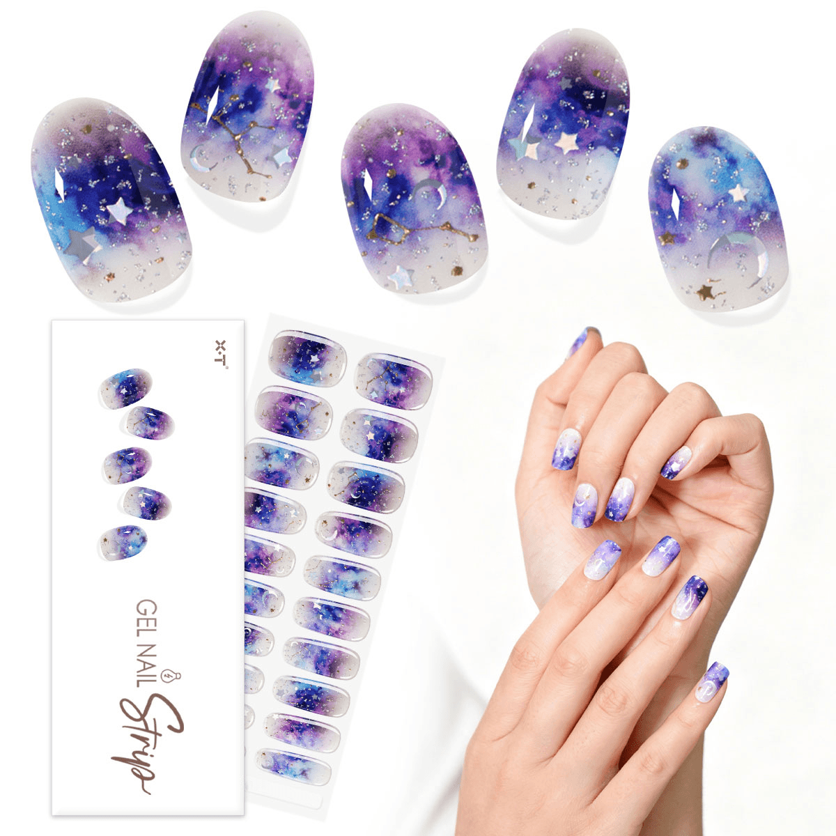 OEM China Galaxy Star Moon Constellation Gradient Semi-Cured Gel Nail Strips - Suppliers & Factory Direct Quality
