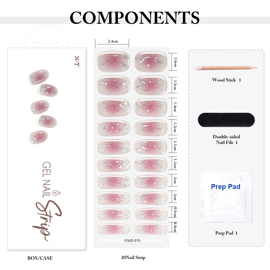 1 OEM Pink Gradient Iridescent Star Glitter Semi-Cured Gel Nail Strips.png