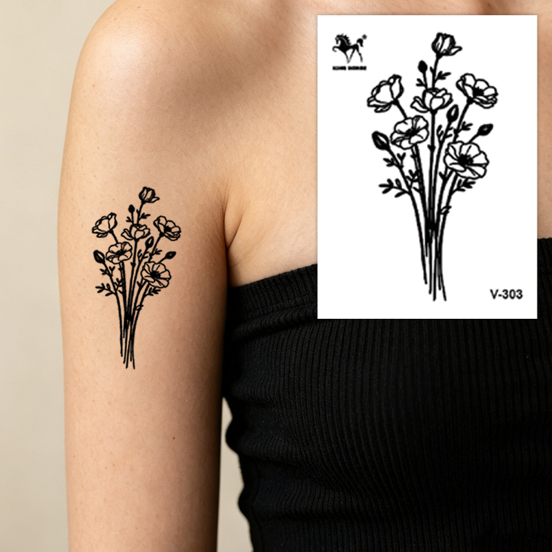 Hand Holding Bouquet Healing Floral Line Collection Supplier