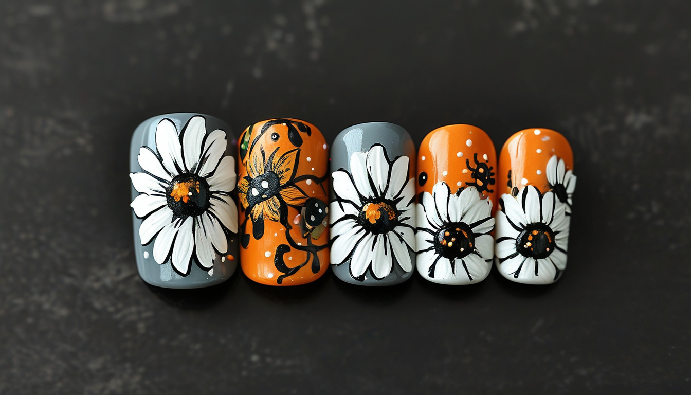 Daisy Nail Stickers For Halloween Themed Festive Merchandise