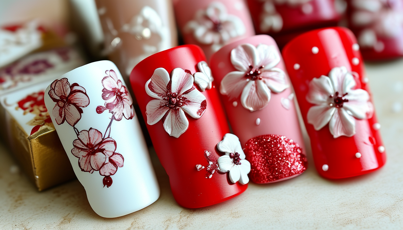 Red Nails Design For Children Party Favors And Supplies