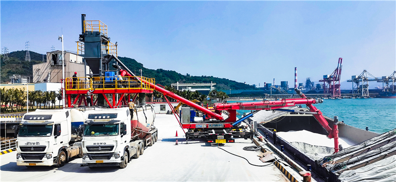 Guangdong Zhuhai Gaolan Port Vehicle mounted Spiral Unloader11