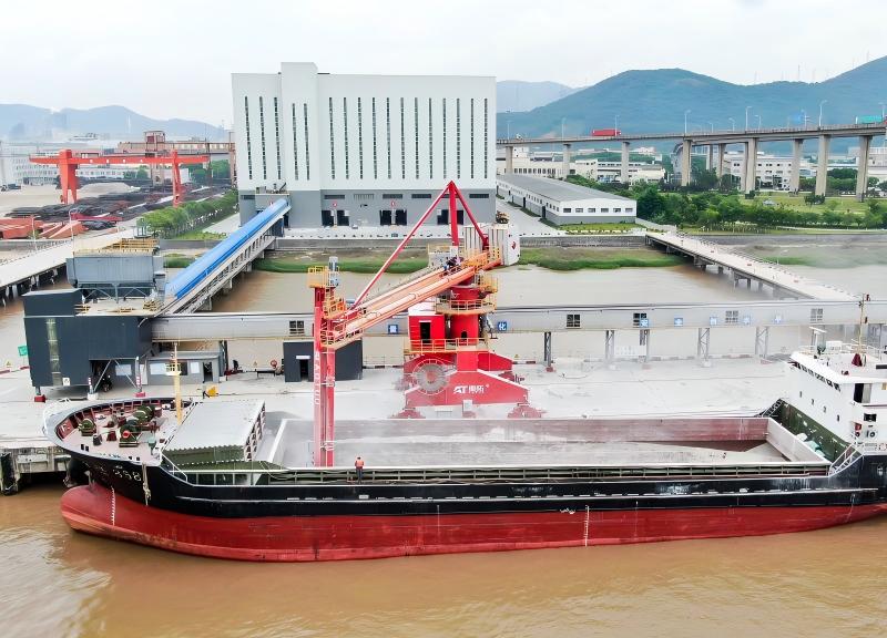 Ningbo Wanhua Rail-Mounted Screw Ship Unloader