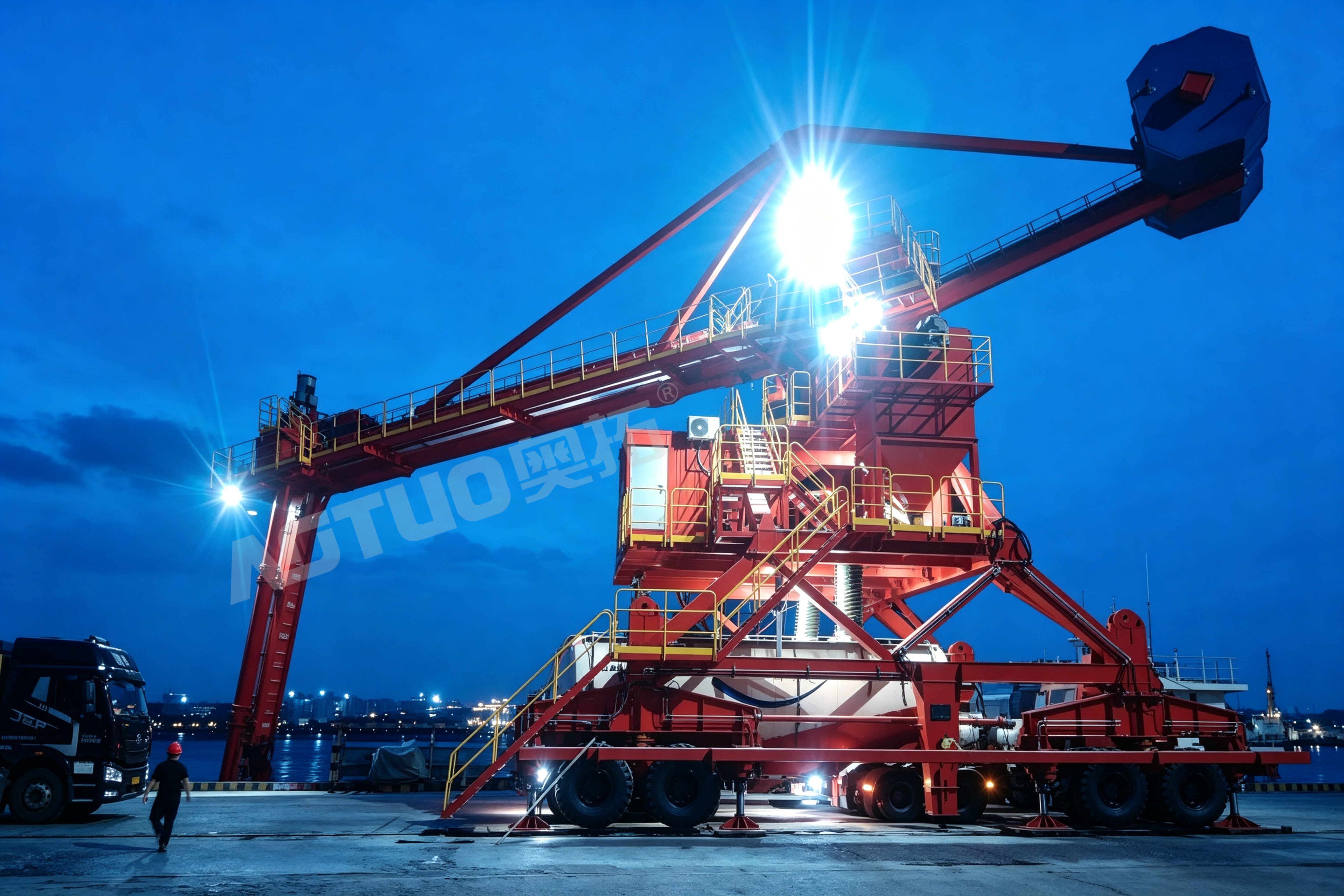 China Mobile Tire-Mounted Ship Unloader Supplie...
