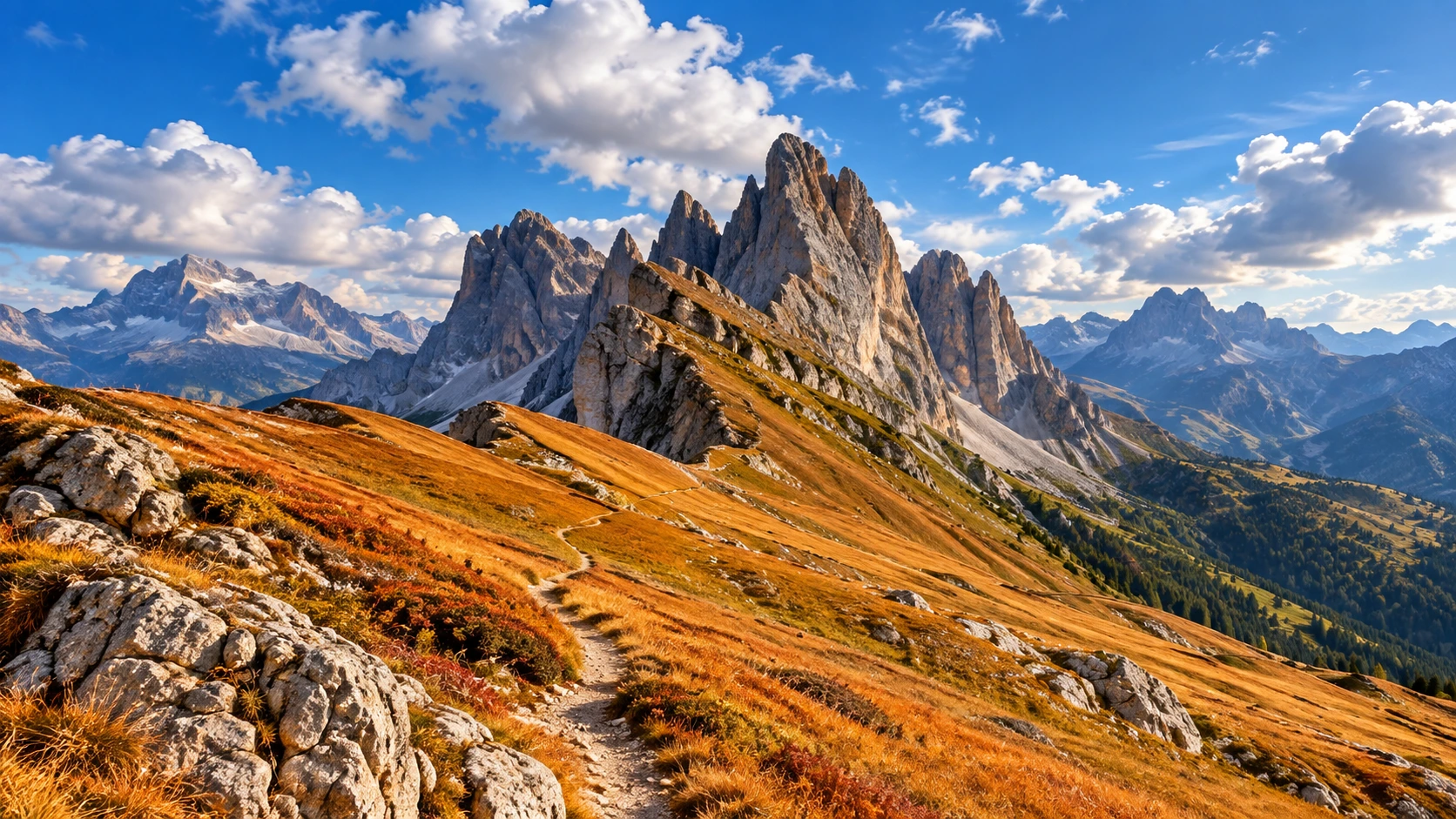 Mountain landscape with preserved cloud and shadow detail