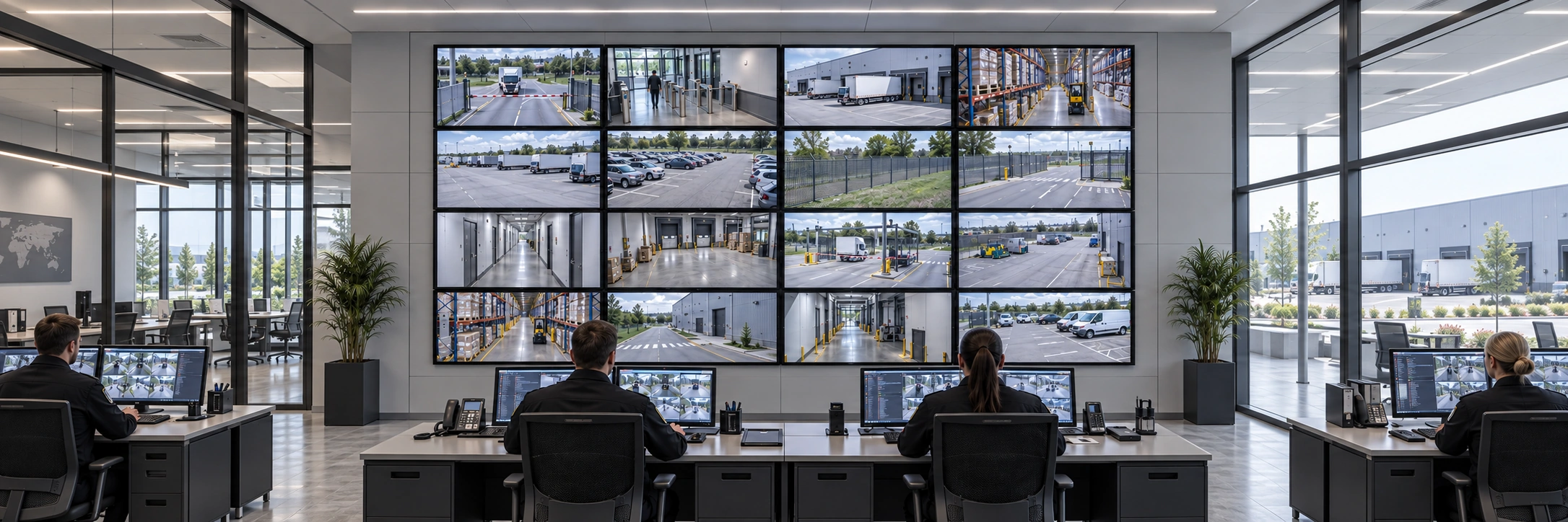 Logistics Security Hall With Sixteen Independent Camera Views