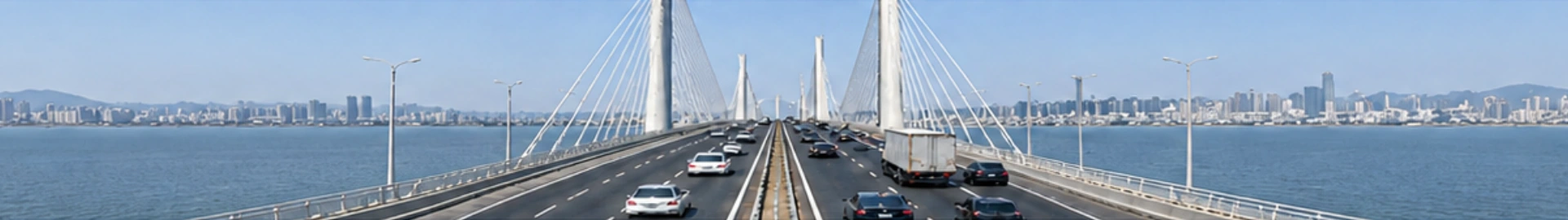 Cable Stayed Bridge Traffic Ultrawide Demonstration