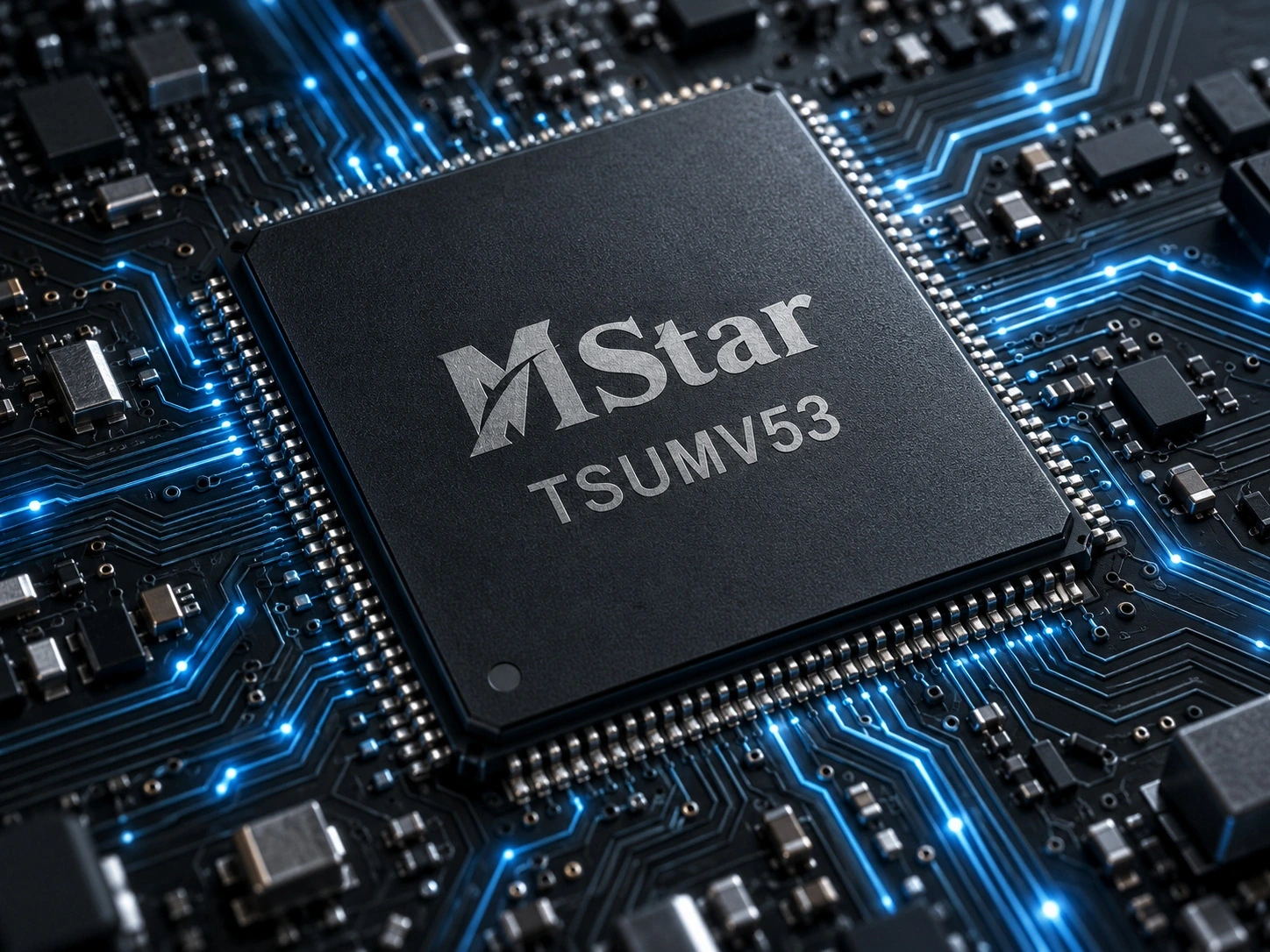 MStar TSUMV53 Video Processing Chip With Precision Circuit Traces