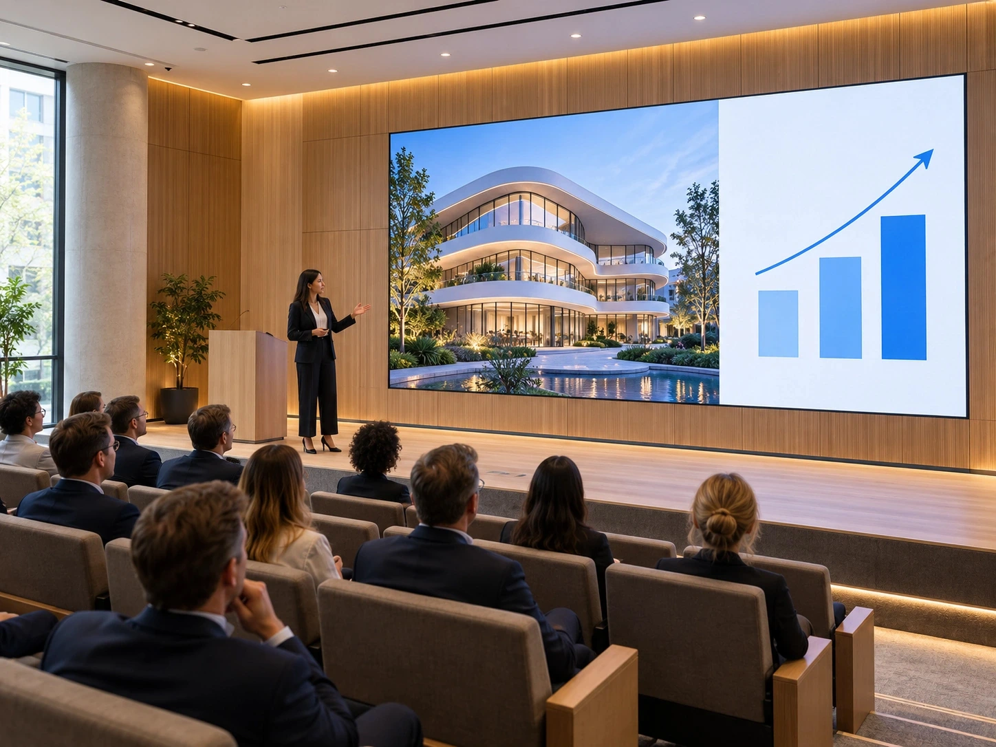 Training Auditorium With LED Presentation Display