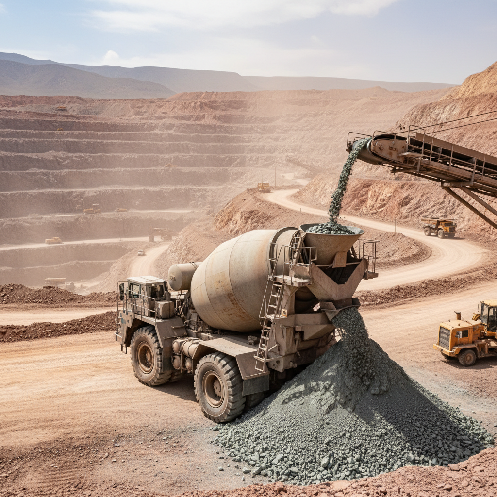 Mixer Truck For Open-Pit Mining And Mineral Ore Haulage