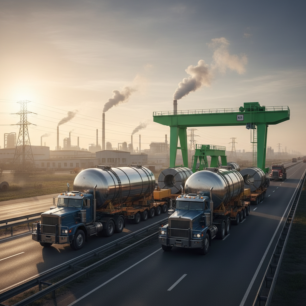 Tanker Lorries For Oversized Industrial Machinery And Steel Coil Transportation