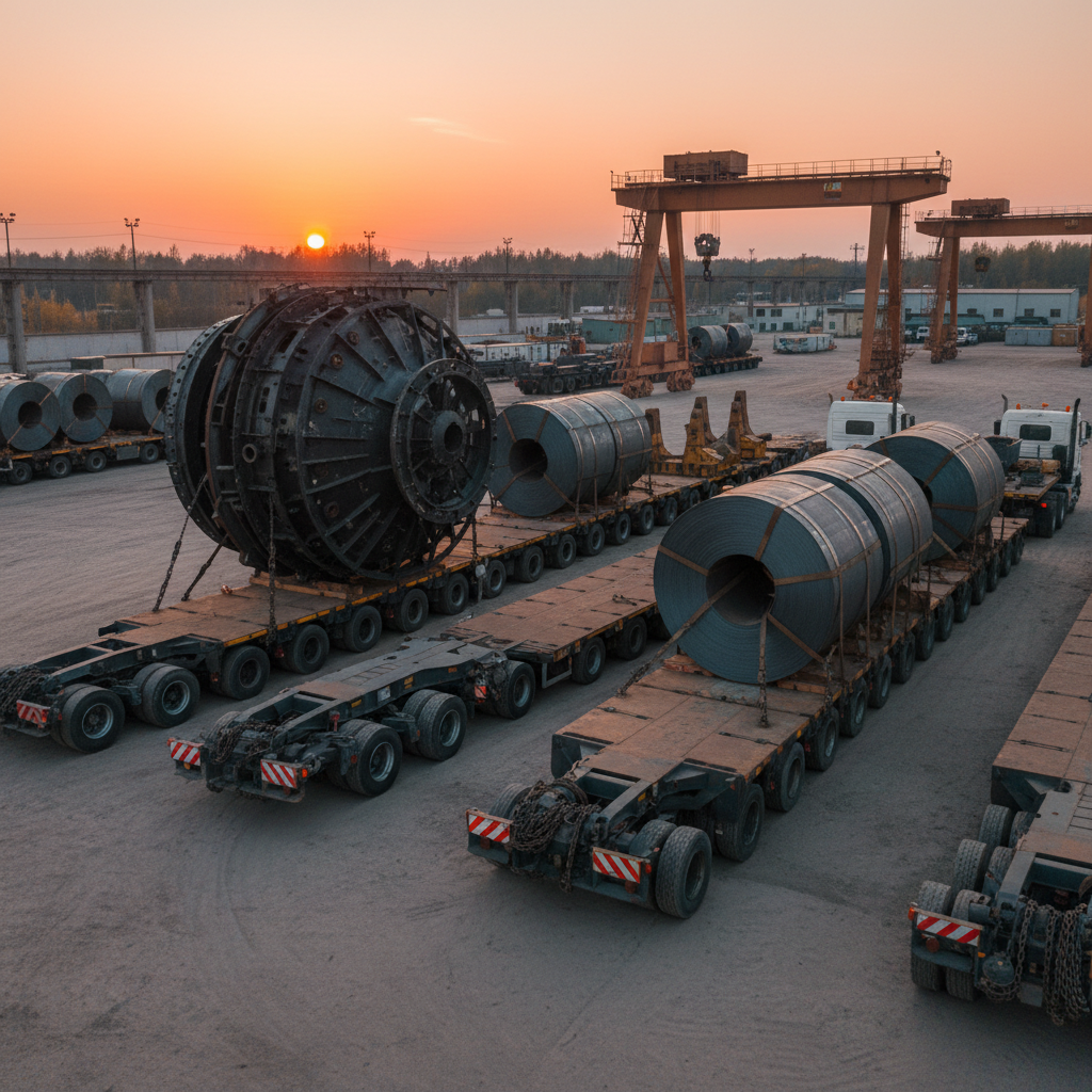 Cargo Equipment For Oversized Industrial Machinery And Steel Coil Transportation