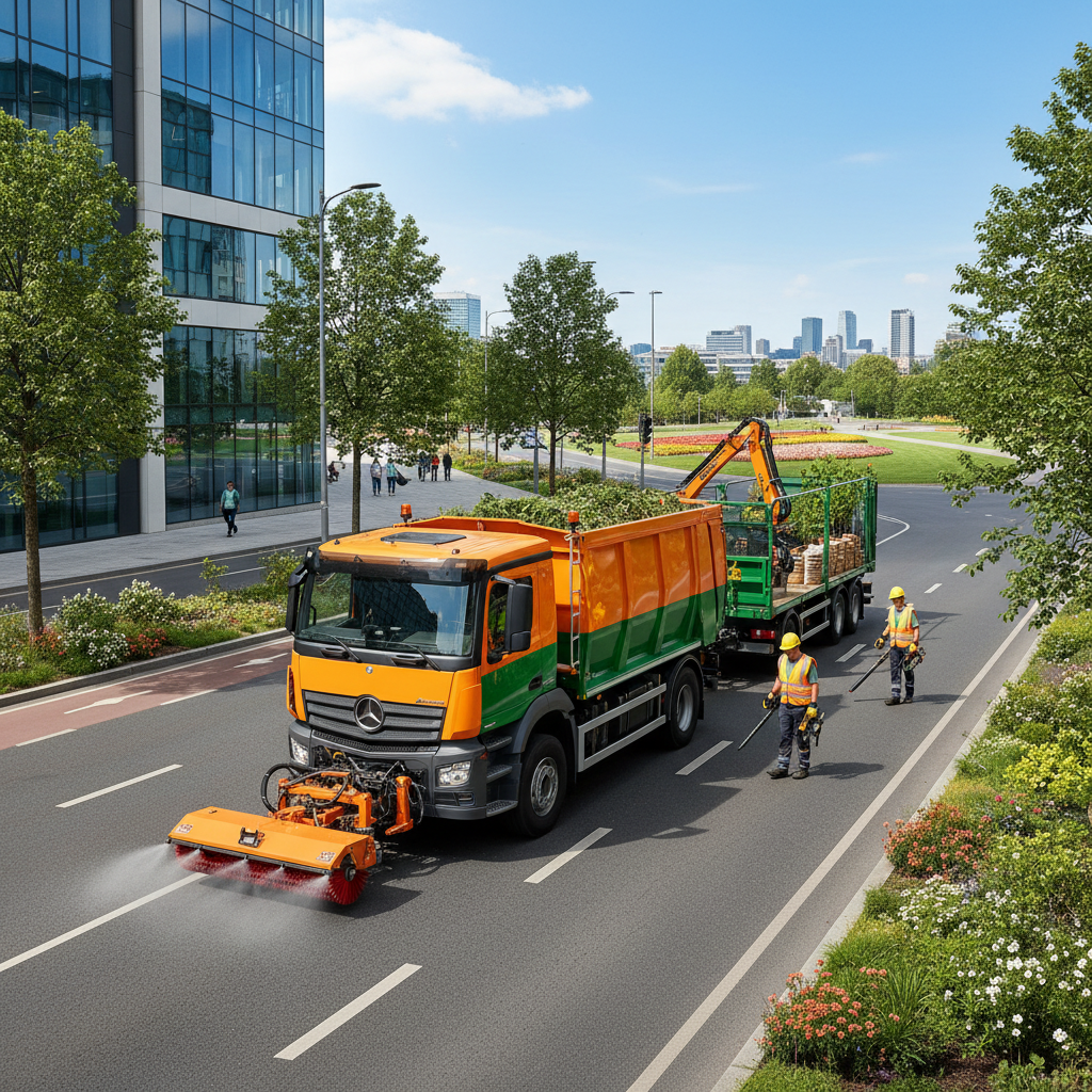 Truck Tractor For Municipal Road Cleaning And Greening Maintenance