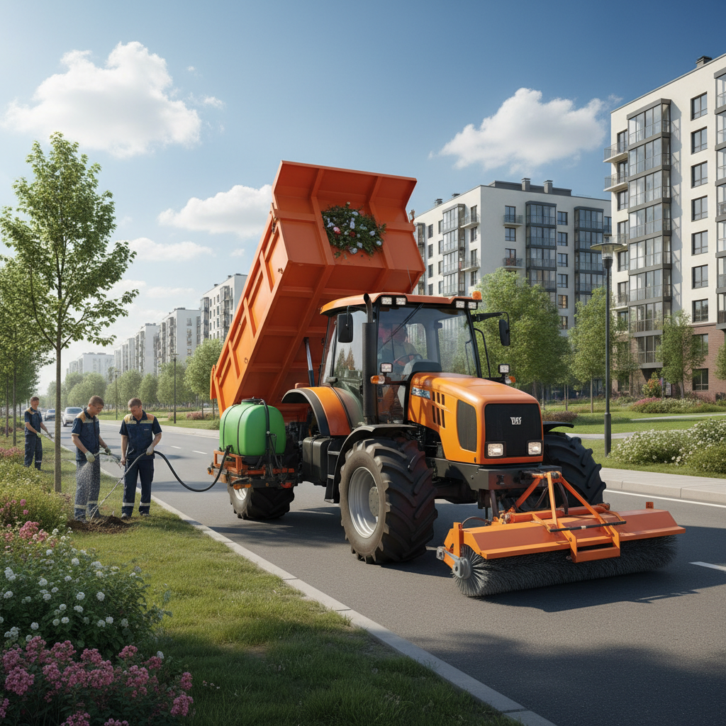 Tipper Tractor For Municipal Road Cleaning And Greening Maintenance