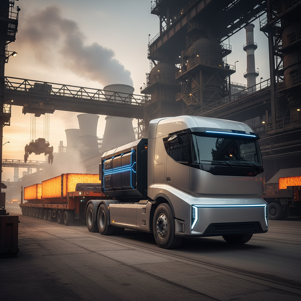 Semi Truck For Short-Haul Zero-Emission Steel Mill Internal Logistics