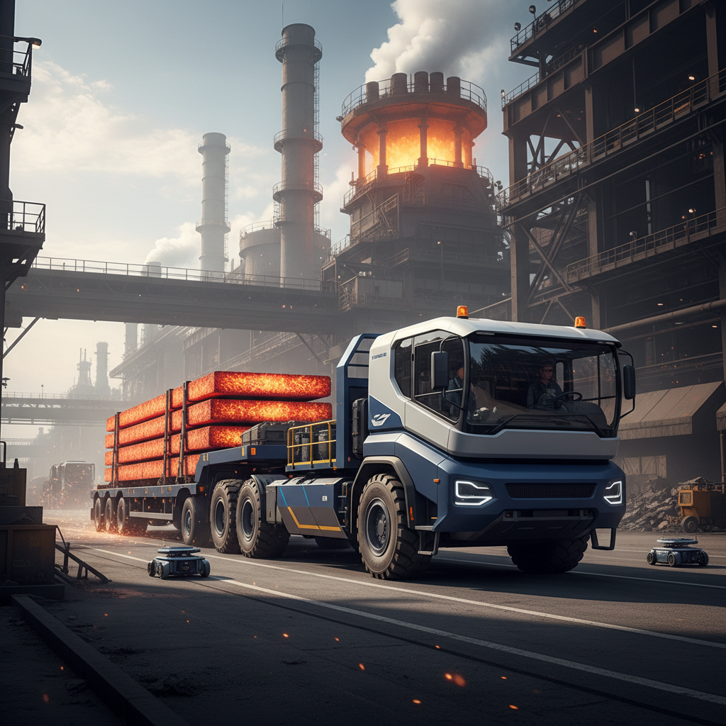 Truck Car For Short-Haul Zero-Emission Steel Mill Internal Logistics