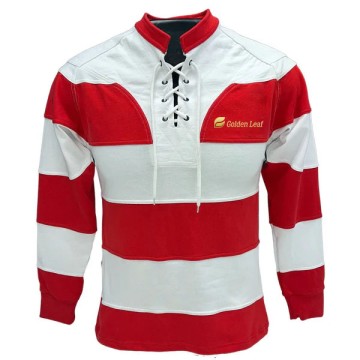 Customized team emblem long sleeve rugby shirt