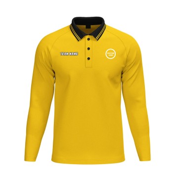 Unisex Long Sleeve Oversized 100% Polyester Polo Shirt