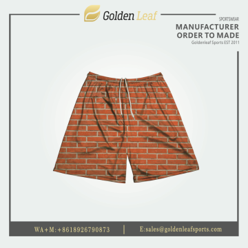 Custom New Sublimation Polyester Elastic WaitBand Shorts