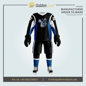Custom Ice Hockey Uniform Lightweight Durable Polyester Teamwear